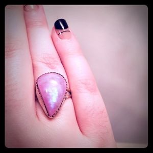 Pink Moonstone Ring